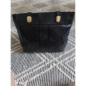 Vintage Marino Orlandi Black Leather Shoulder Bag Purse